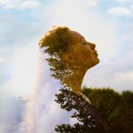 Multiple,Exposure.,Portrait.,A,Young,Beautiful,Girl,Is,Walking,Along